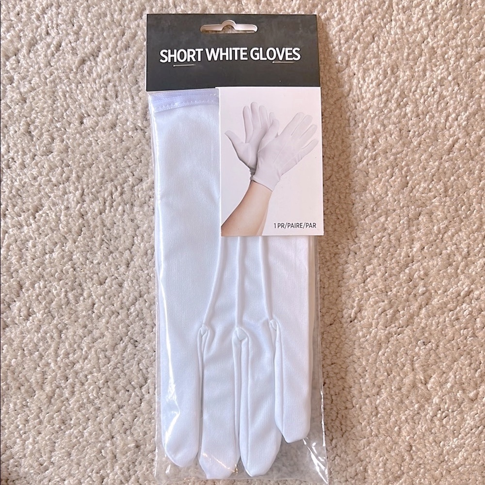 Short White Gloves